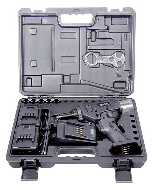 Bild Akku-Blindnietgerät GO-BR 1 i. Koffer 2Ah 36W 2xAkku u. Laderät 3,0-5,0mm Goebel-1