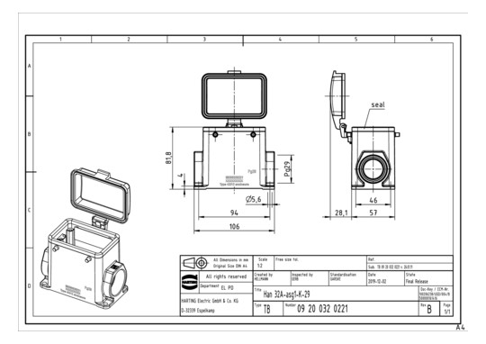 HART Sockelgehäuse           09200320221 