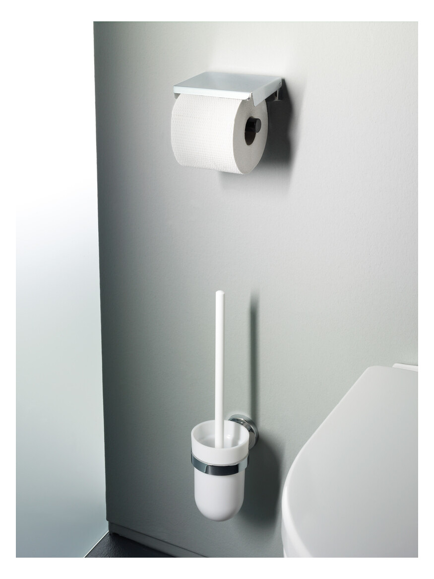 EMCO Papierhalter Polo chrom, mit eckigem Deckel und Rolle