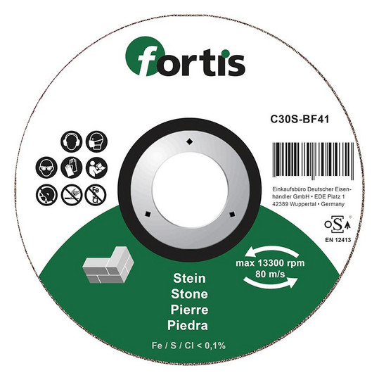 fortis-Trennscheibe Stein, gerade - 115x2,5mm