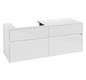 V&B Waschtischunterschrank Collaro 140x54,8x50cm, Waschtisch links, glossy white