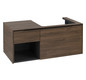 V&B Waschtisch-Unterschrank Becken rechts Subway 3.0 100,1x42,25x51,6cm, mit LED/Griff Volcano black, arizona oak