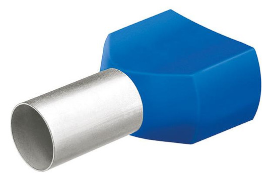 KNIPEX-Aderendhülse Twin mit Kragen 9799378 - blau,...