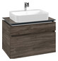 V&B Waschtischunterschrank Legato 80x55x50cm, Waschtisch mittig, Stone Oak
