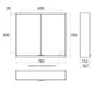 EMCO Aufputz-Lichtspiegelschrank prime 2 800x700mm, 2-türig, schwarz/spiegel