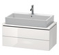 Duravit Waschtisch-Unterschrank Compact L-Cube 92 x 47,7 cm, eiche terra, für Konsole, 2 Schubkästen