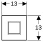 GE Typ 20 (ex Typ 30) Abdeckpl. für UR-Strg. IR, Square, hgl.verchr.