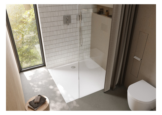 Kaldewei Duschwanne CAYONOPLAN Multispace-2330-5 120x120x1,7cm, mit Wannenträger, Secure Plus, Schallschutz, cool grey90