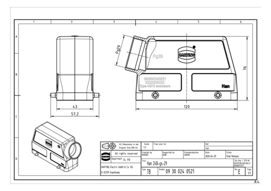 HART Tüllengehäuse           09300240521 