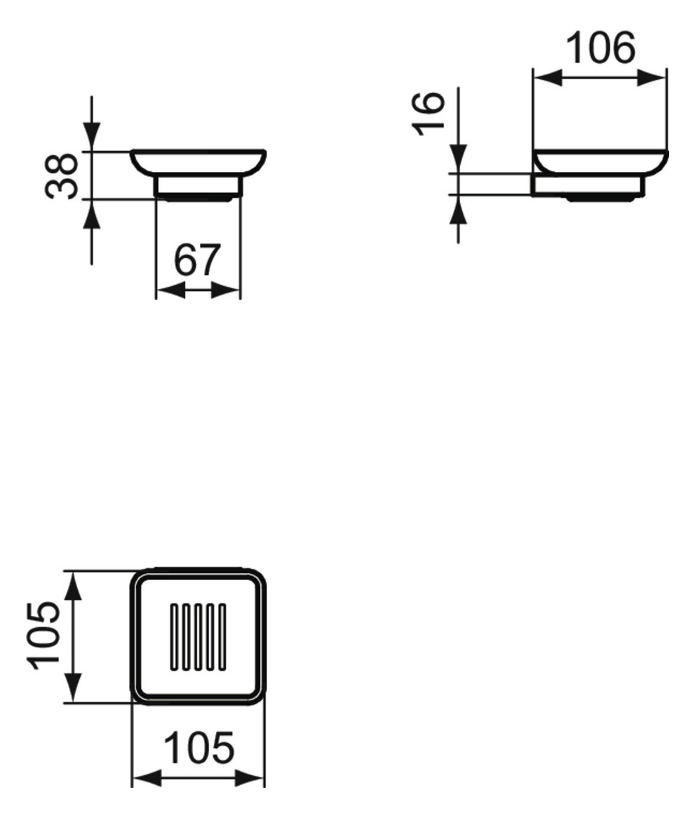 Ideal-Standard Seifenschale Conca eckig, chrom