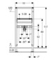 Geberit Waschtisch-Element Duofix BH 112 cm, für Standarmatur, für Trockenbau