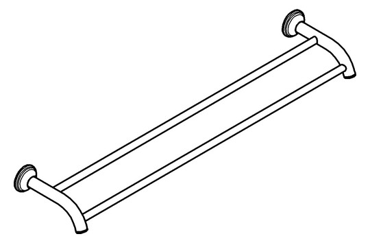 GROHE Badetuchhalter Essentials Authentic 62,6cm, doppelt, verdeckte Befestigung, chrom