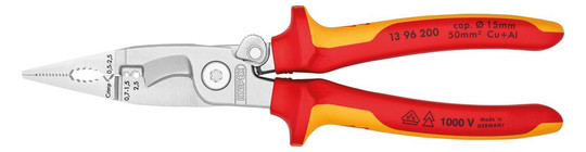 KNIPEX-VDE-Elektro-Installationszange 1396 - 200 mm