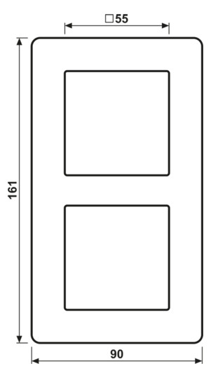 Jung AV582GLMSW Glasrahmen AV 582 GLM SW 