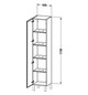 Duravit Hochschrank L-Cube 40x36,3x176cm, Tür links, eiche terra