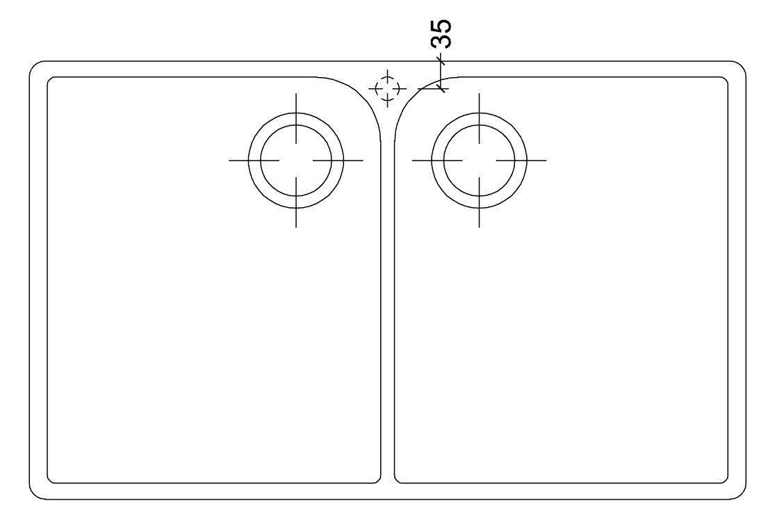 V&B Spülstein Doppelbecken 90 X Ablaufgarnitur mit Handbetätigung, mit Handbetätigung, weiß alpin CeramicPlus