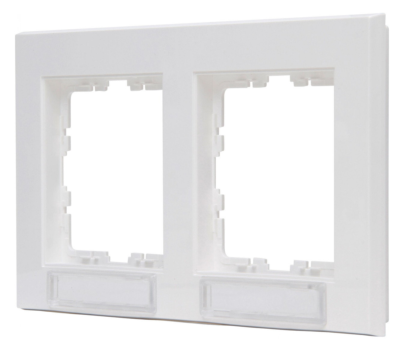 Rahmen 2f rws glz horiz BSF Kst f.GEB-K Textfeld/Beschriftungsfläche Thermopl