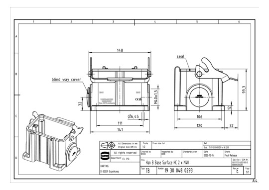 HART Sockelgehäuse           19300480293 
