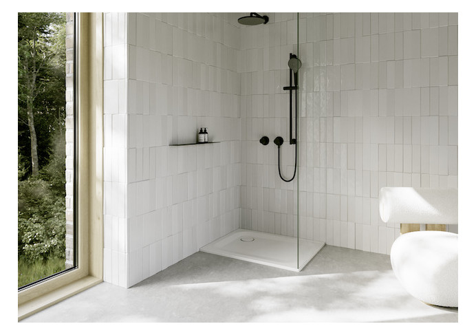 Duschwanne BetteUltra 8750 90x80x2,5cm, Antirutsch/Pro, Mini-Wannenträger, snow