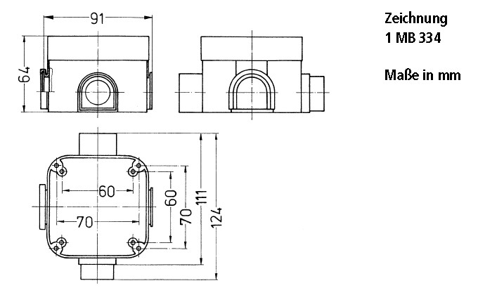 Gerätedose UP Cepex 124x91x64mm Kst IP30 rechteck