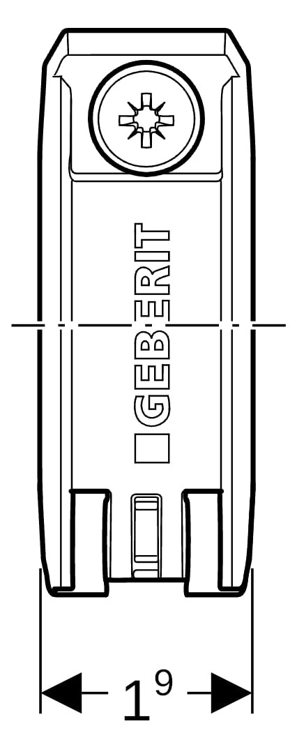 Geberit Fixpunktbefestigung FlowFit 32 mm, Breite 56 mm, 1-teilig