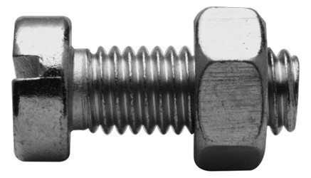 ASW Lochbandschraube M 8 x 25 mm, Stahl verzinkt, mit Muttern gepackt