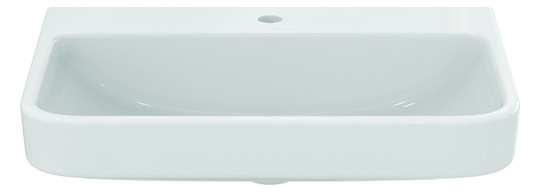 Ideal-Standard Waschtisch i.life B 65x48x18cm, mit Hahnloch, weiß antibakteriell Smart Guard