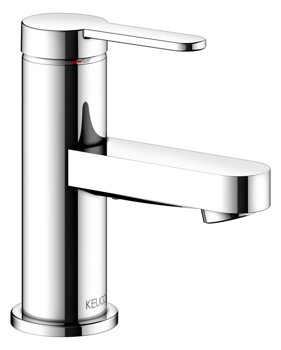 KEUCO Waschtisch-Einhebelmischer 60 IXMO Flat Ausladung 89mm, ohne Ablaufgarnitur, verchromt