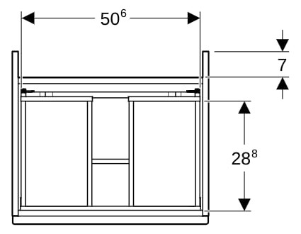 GE Renova Plan US für MWT, mit 1 Schbl. 53,8x60,5x47,3cm, Nussbaum hickory