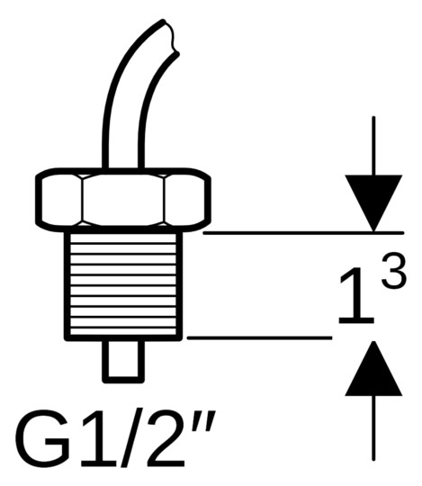 Geberit Temperatursensor G 1/2", mit Buchsenende, extern