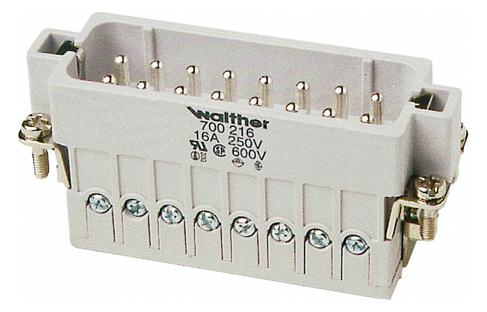 Kontakteinsatz Stift 16p Schraub 16A 250V 0,5-2,5qmm