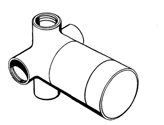 hansgrohe Grundkörper UP, DN 20, für QUATTRO 4-Wegeumstellung