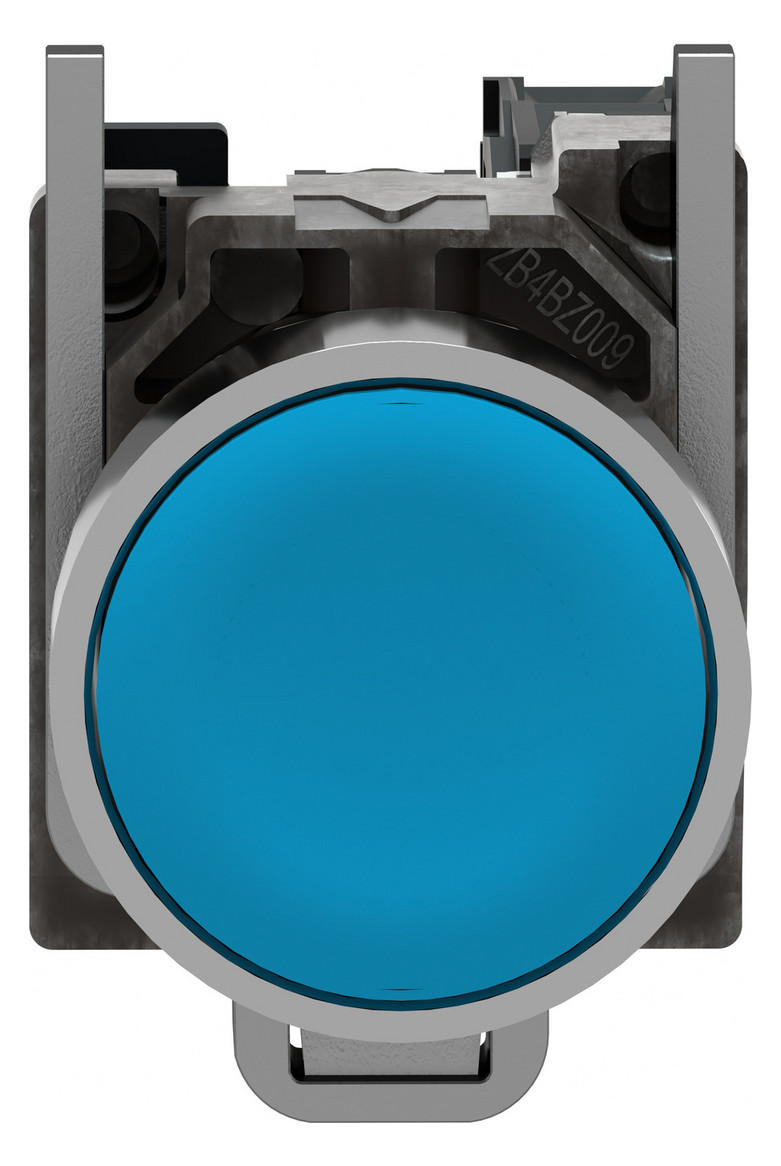 Drucktaster 1f bl rnd Ø22,5mm 1S IP66 fl Tastend