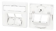 Zentralplatte RJ45 2f rws Schraubbef m.Staubschutz