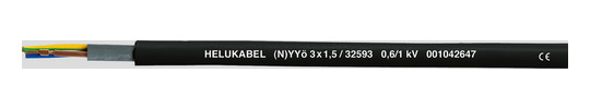 HELU (N)YYö-J 3x1,5 schwarz        32593 