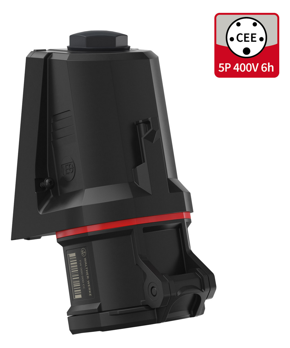 CEE-Steckdose 5p 32A 6h 400V/rt IP54 AP Schraubkl Kst