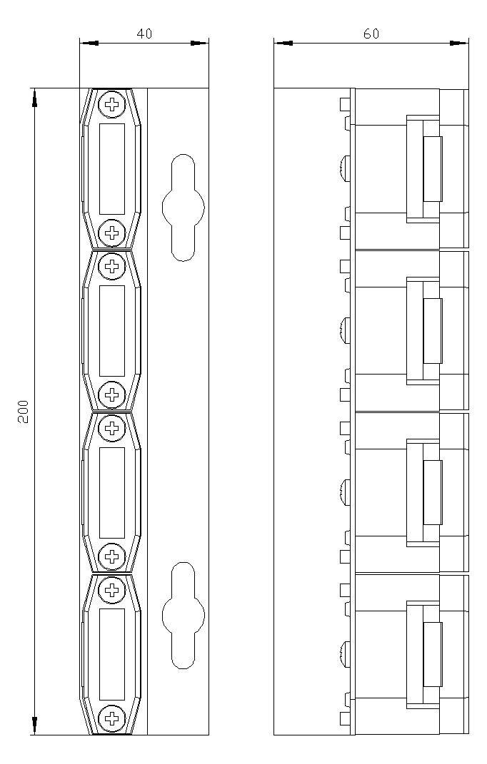 Sammelschienenträger 4p 30mm