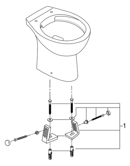 GROHE Stand-Tiefspül-WC Bau Keramik spülrandlos, Abgang waagerecht, alpinweiß