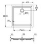 GROHE Duschwanne Universal 80 x 80 x 3 cm, Acryl, alpinweiß