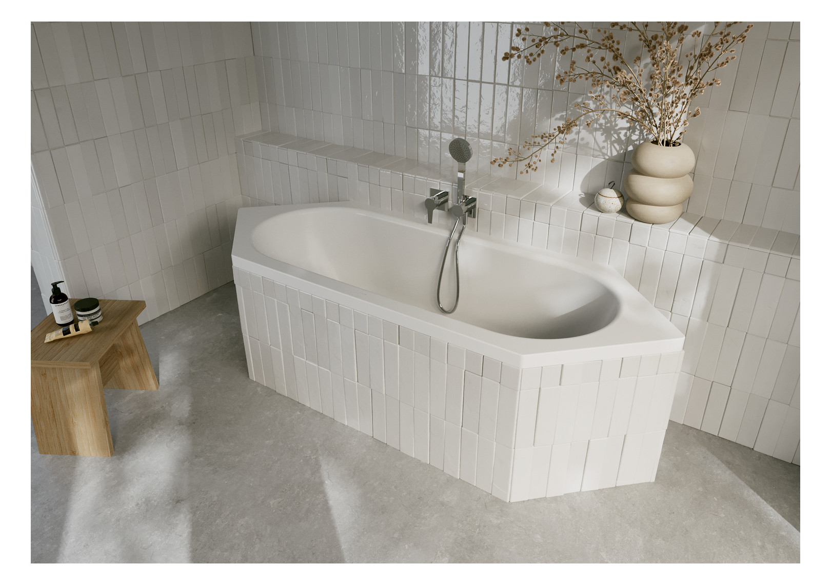 6-Eck-Badewanne BetteStarlet 2040 188x70x42cm, edelweiß