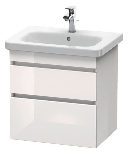 Duravit Waschtisch-Unterschrank DuraStyle 58 x 44,8 cm, Eiche terra, 2 Schubkästen, wandhängend