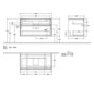 V&B Waschtischunterschrank Collaro 100x54,8x50cm, Waschtisch mittig, LED-Beleuchtung 7,3 W, white wood
