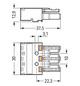 Steckverbinder Gebäude 3p Serie 770 25A Federzug 250V Buchse 4qmm 1/2/L
