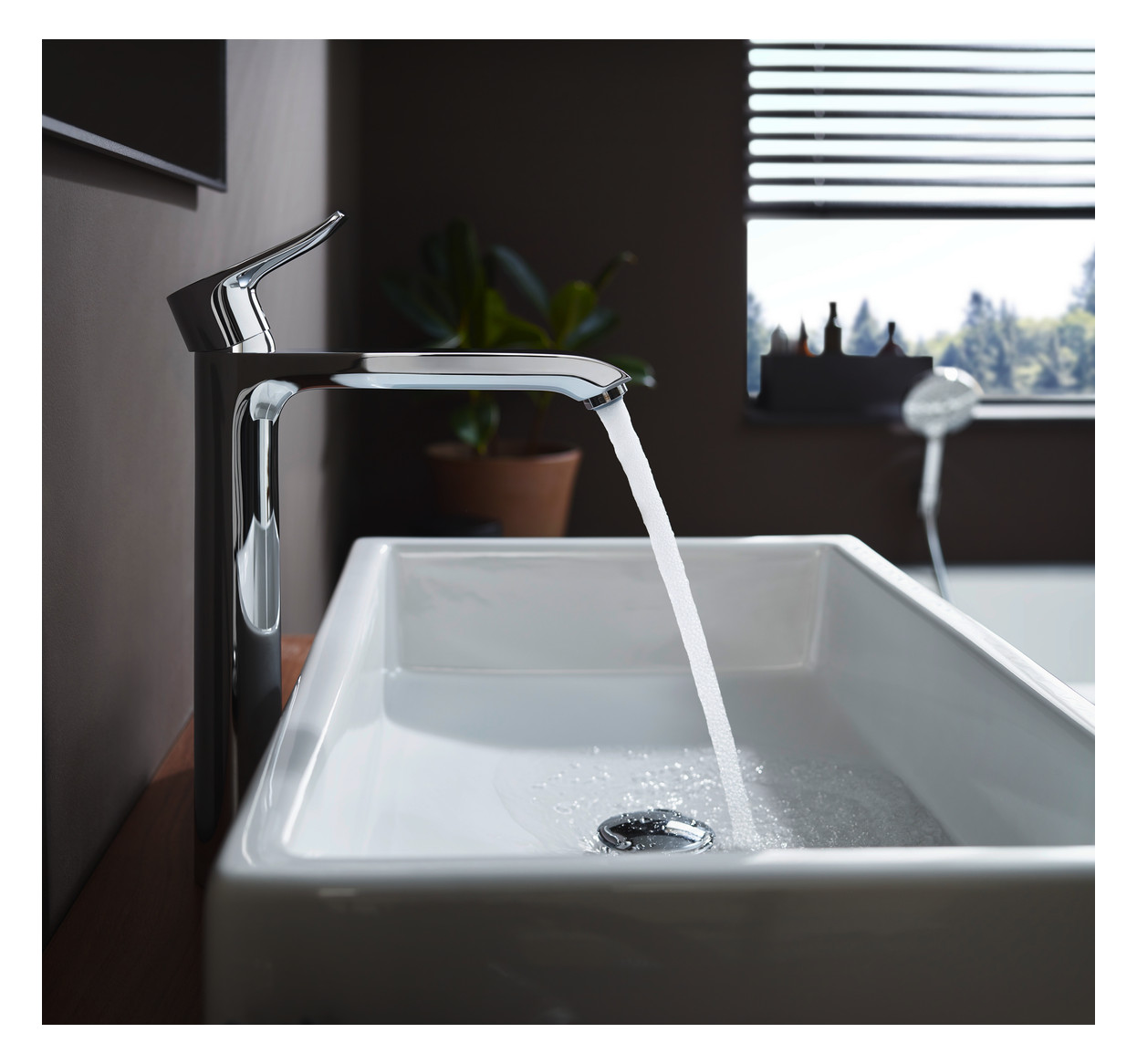 hansgrohe Waschtisch-Einhebelmischer 260 Metris mit Zugstangen-Ablaufgarnitur, chrom