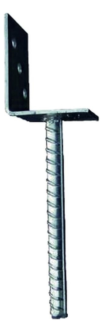 Bild L-Pfostenträger feuerverzinkt, für Pfost en 9 x 9 cm mit Riffelstahldolle - n.a.-0