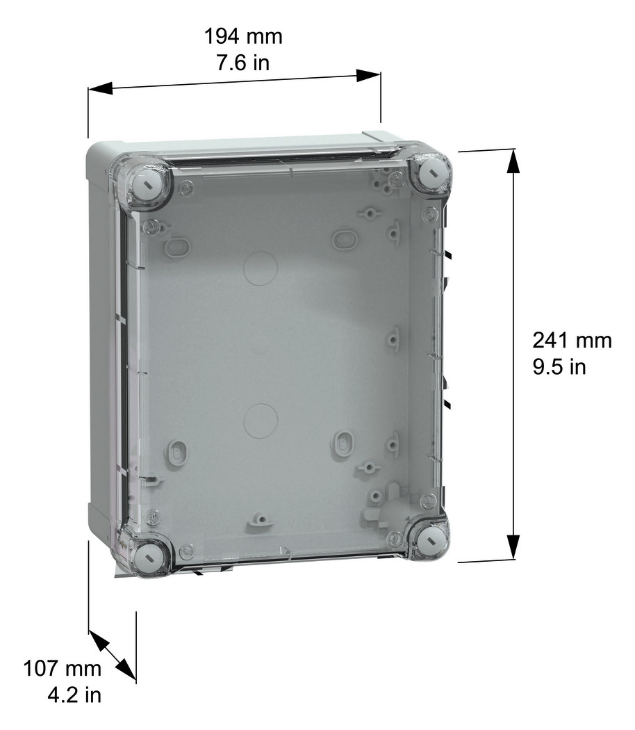 Leergehäuse Kst IP66 B241xH291xT107mm ET100mm geschl