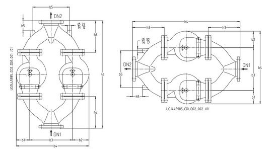 KSB Hosenrohr DN 100, für Ama-Drainer B/BH 100, Grauguss