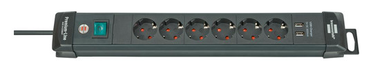 BRENNENSTUHL-Steckdosenleiste mit 2xUSB Premium Line -...