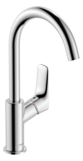 hansgrohe Waschtisch-Einhebelmischer 210 Logis mit Zugstangen-Ablaufgarnitur, mit Schwenkauslauf, chrom