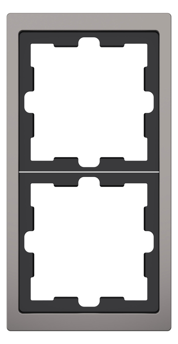 Rahmen 2f ni metallic D-Life Metall Edst f.GEB-K Unterputzmontage